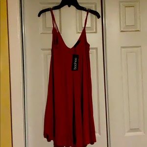 BooHoo red dress